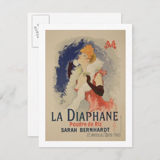 Carte Postale Reproduction d'une affiche publicitaire "La Diapha (Devant / Derrière)
