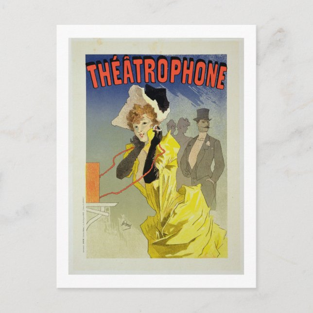 Carte Postale Reproduction d'une affiche publicitaire 'Théâtre (Devant)