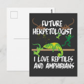 Carte Postale Reptiles et amphibiens don lézard (Devant / Derrière)