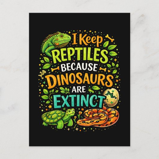 Carte Postale Reptiles Rule (Devant)