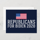 Carte Postale Républicains pour Biden 2020 (Devant / Derrière)