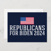 Carte Postale Républicains pour Biden 2024 (Devant / Derrière)