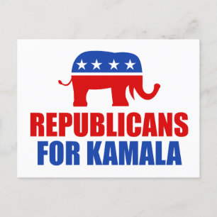 Carte Postale Républicains pour Kamala Harris Elephant