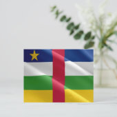 Carte Postale République centrafricaine - Drapeau - (Debout devant)