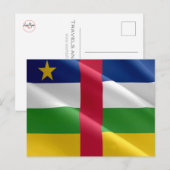 Carte Postale République centrafricaine - Drapeau - (Devant / Derrière)