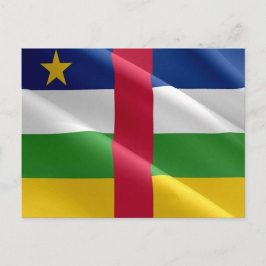 Carte Postale République centrafricaine - Drapeau - (Devant)