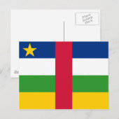 Carte Postale République centrafricaine Drapeau CF (Devant / Derrière)