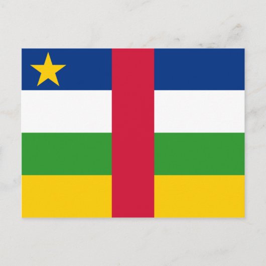 Carte Postale République centrafricaine Drapeau CF (Devant)