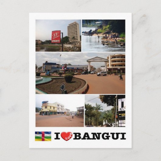 Carte Postale République centrafricaine - I Love Bangui - (Devant)