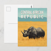 Carte Postale République centrafricaine Illustration Art Voyage (Devant / Derrière)