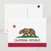 Carte Postale République de Californie (drapeau d'État) (Devant / Derrière)