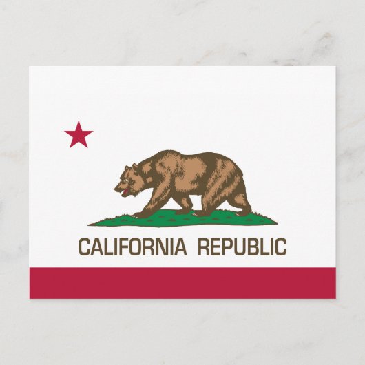 Carte Postale République de Californie (drapeau d'État) (Devant)
