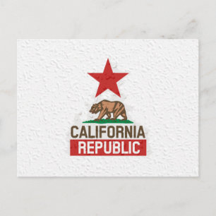 Carte Postale République de Californie humide