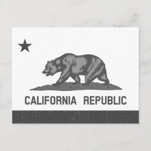 Carte Postale République de Californie (Noir)