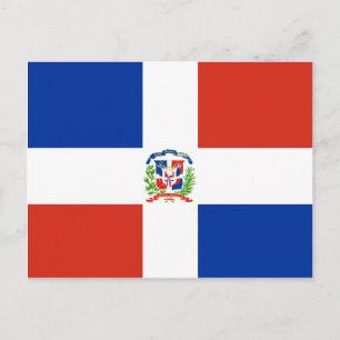 Carte Postale République Dominicaine Drapeau de haute qualité