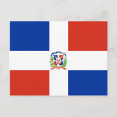 Carte Postale République Dominicaine Drapeau de haute qualité (Devant)