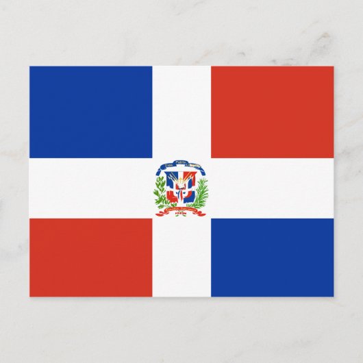 Carte Postale République Dominicaine Drapeau de haute qualité (Devant)