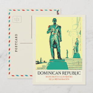 Carte Postale République Dominicaine, Héros du poste de Restaura