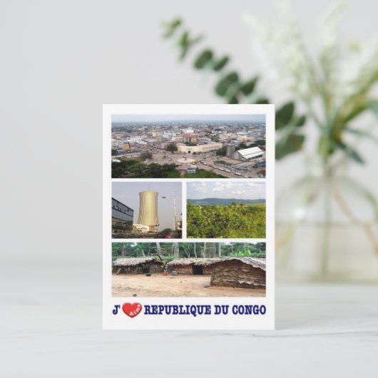 Carte Postale République du Congo - I Love - (Debout devant)