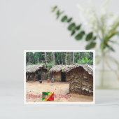 Carte Postale République du Congo - Pygmee House - (Debout devant)