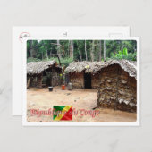 Carte Postale République du Congo - Pygmee House - (Devant / Derrière)