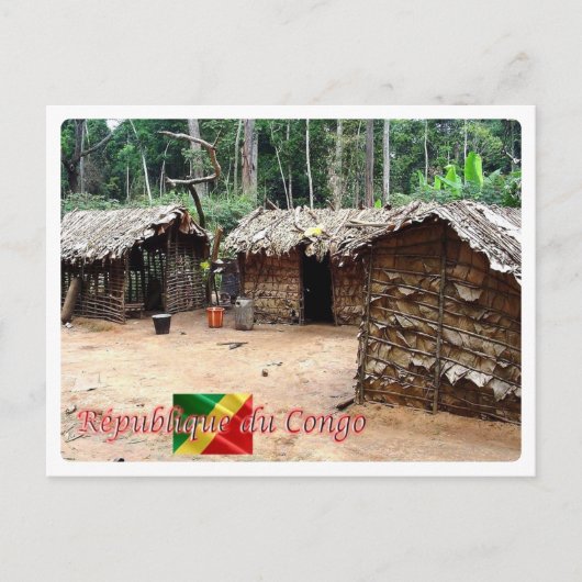 Carte Postale République du Congo - Pygmee House - (Devant)
