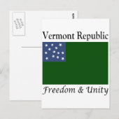 Carte Postale République du Vermont (Devant / Derrière)