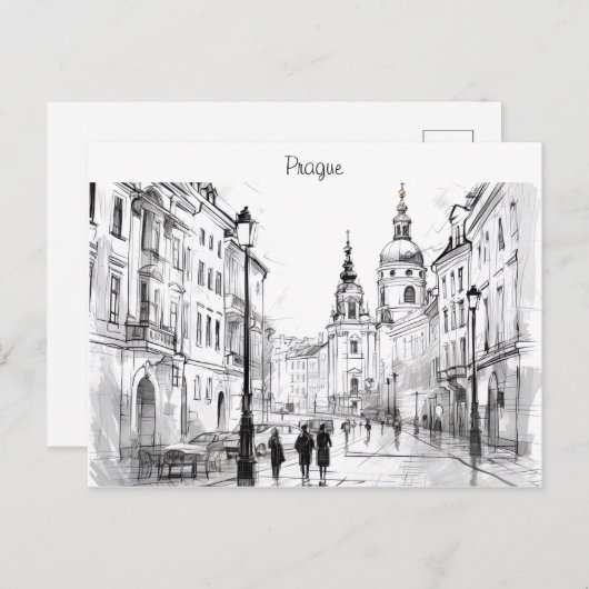 Carte Postale République tchèque de Prague (Devant / Derrière)