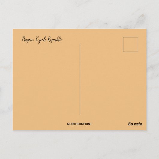 Carte Postale République tchèque de Prague (Dos)