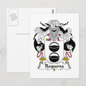 Carte Postale Requena Family Crest (Devant / Derrière)