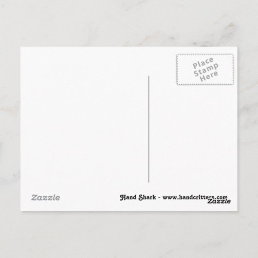 Carte Postale Requin à bouche ouverte (Dos)