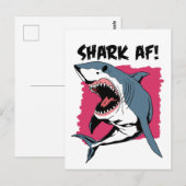 Carte Postale Requin AF ! | Amateurs de requins Design graphique (Devant / Derrière)