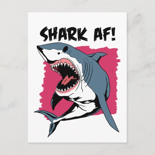 Carte Postale Requin AF ! | Amateurs de requins Design graphique (Devant)