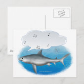 Carte Postale requin chanteur (Devant / Derrière)