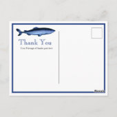 Carte Postale Requin côtier personnalisé bleu marine blanc (Dos)