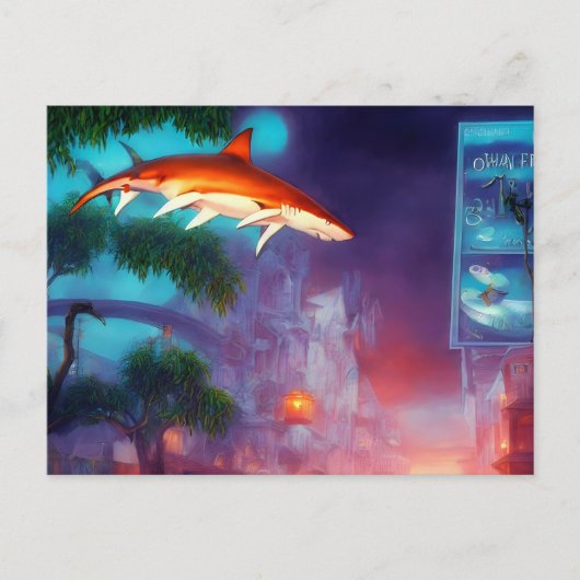 Carte postale Requin dans le ciel (Devant)