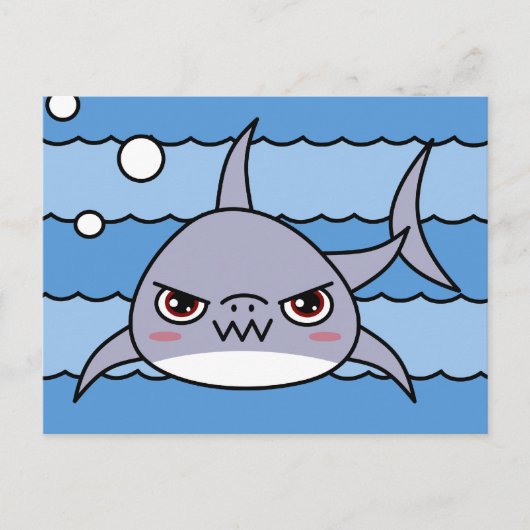 Carte Postale Requin de Kawaii (Devant)