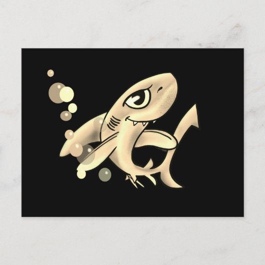 Carte Postale Requin doré souriant (Devant)