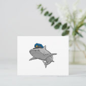 Carte Postale Requin en policier Police (Debout devant)