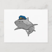 Carte Postale Requin en tant que policier Police (Devant)
