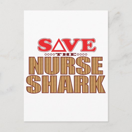 Carte Postale Requin Infirmière Sauver (Devant)