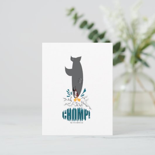 Carte Postale Requin Mangeant Un Canard (Debout devant)