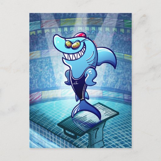Carte Postale Requin nageur (Devant)