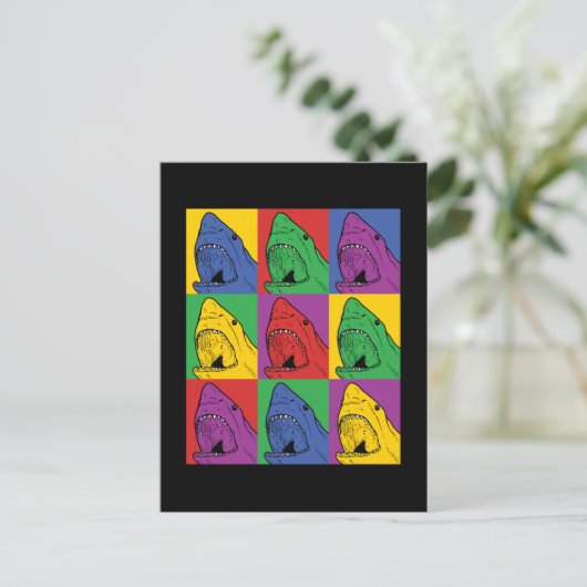 Carte Postale Requin Pop Art (Debout devant)