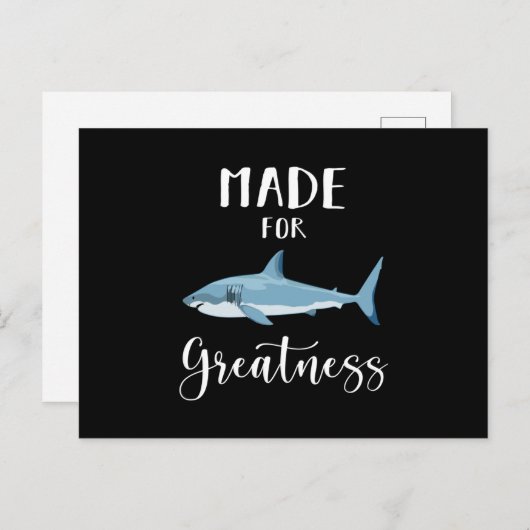 Carte Postale Requin Requin Océan Nageoire Poisson Mer Idée Cade (Devant / Derrière)