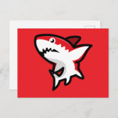Carte Postale Requin rouge (Devant / Derrière)