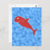 Carte Postale Requin rouge. (Devant / Derrière)