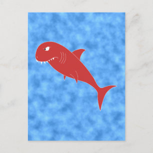 Carte Postale Requin rouge.