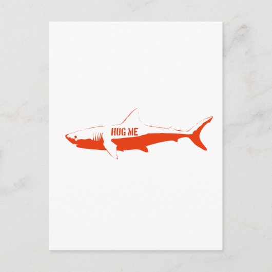 Carte Postale Requin, serrez-moi dans vos bras ! (Devant)
