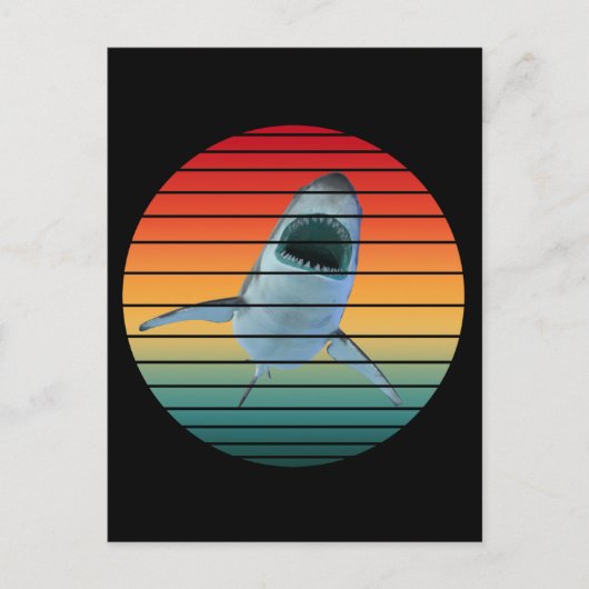 Carte Postale requin style vintage (Devant)